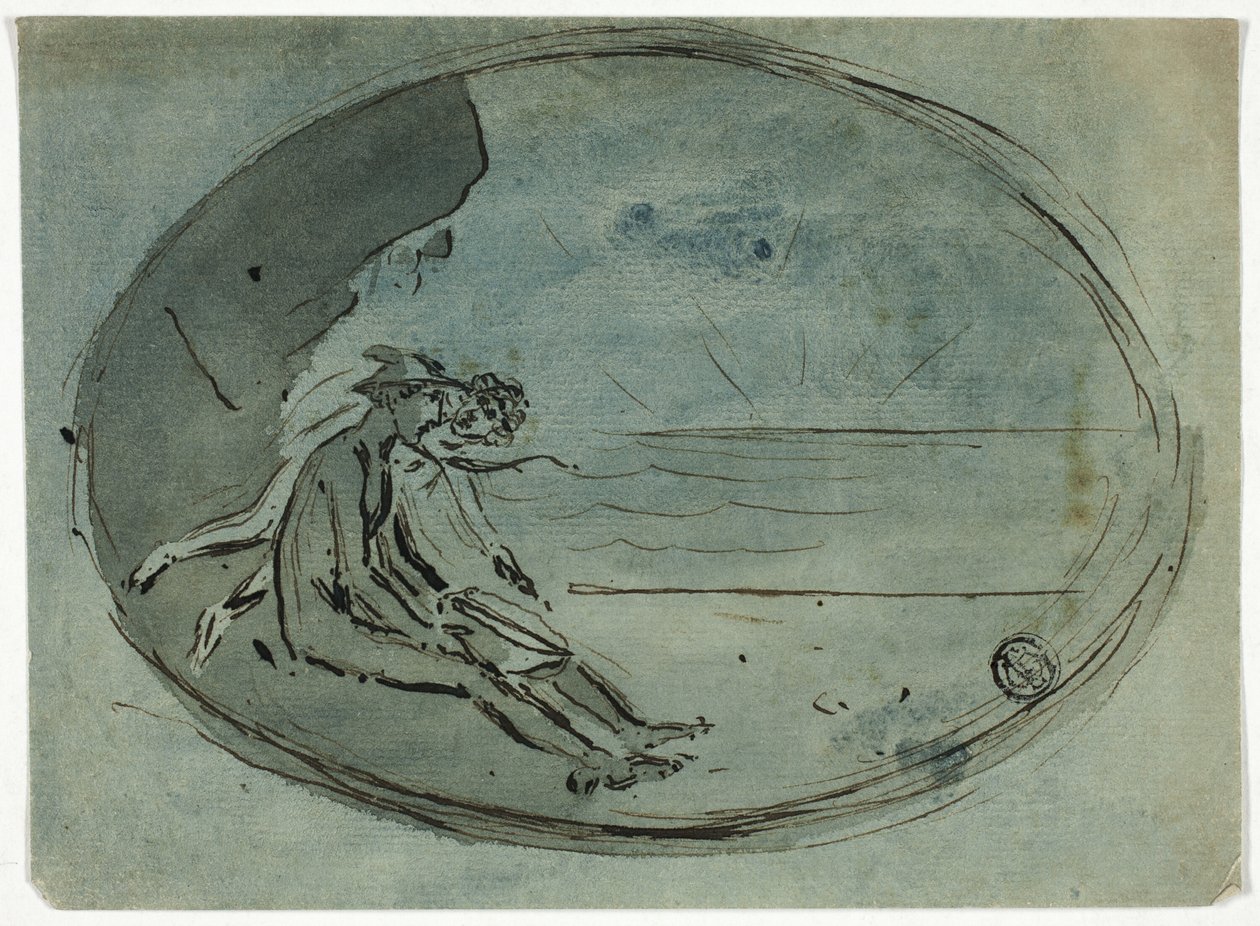 Mercurio observando la puesta de sol de Unknown artist