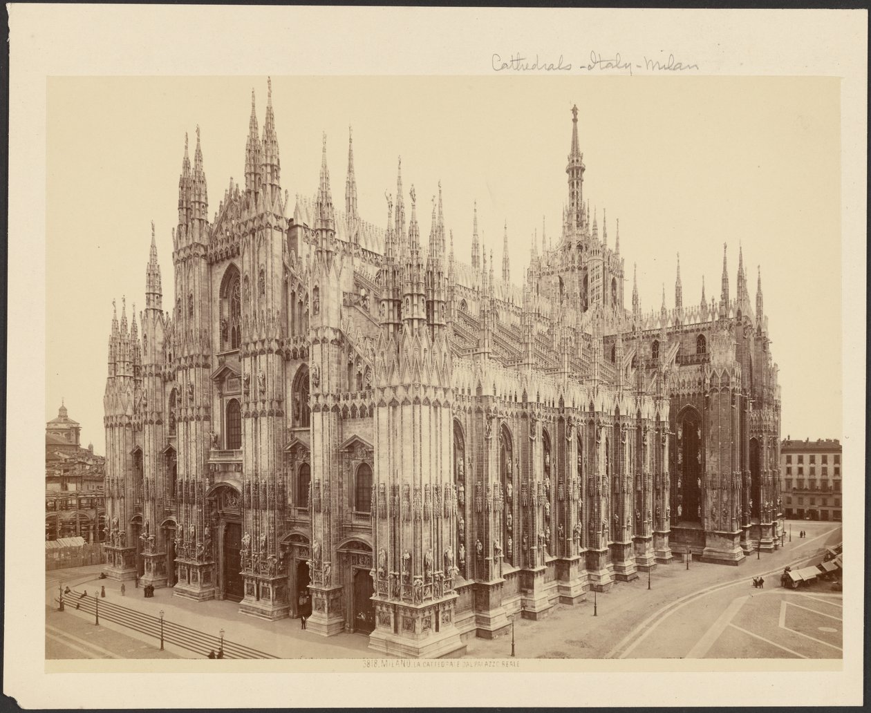 Milán, La Catedral desde el Palacio Real de Unknown artist
