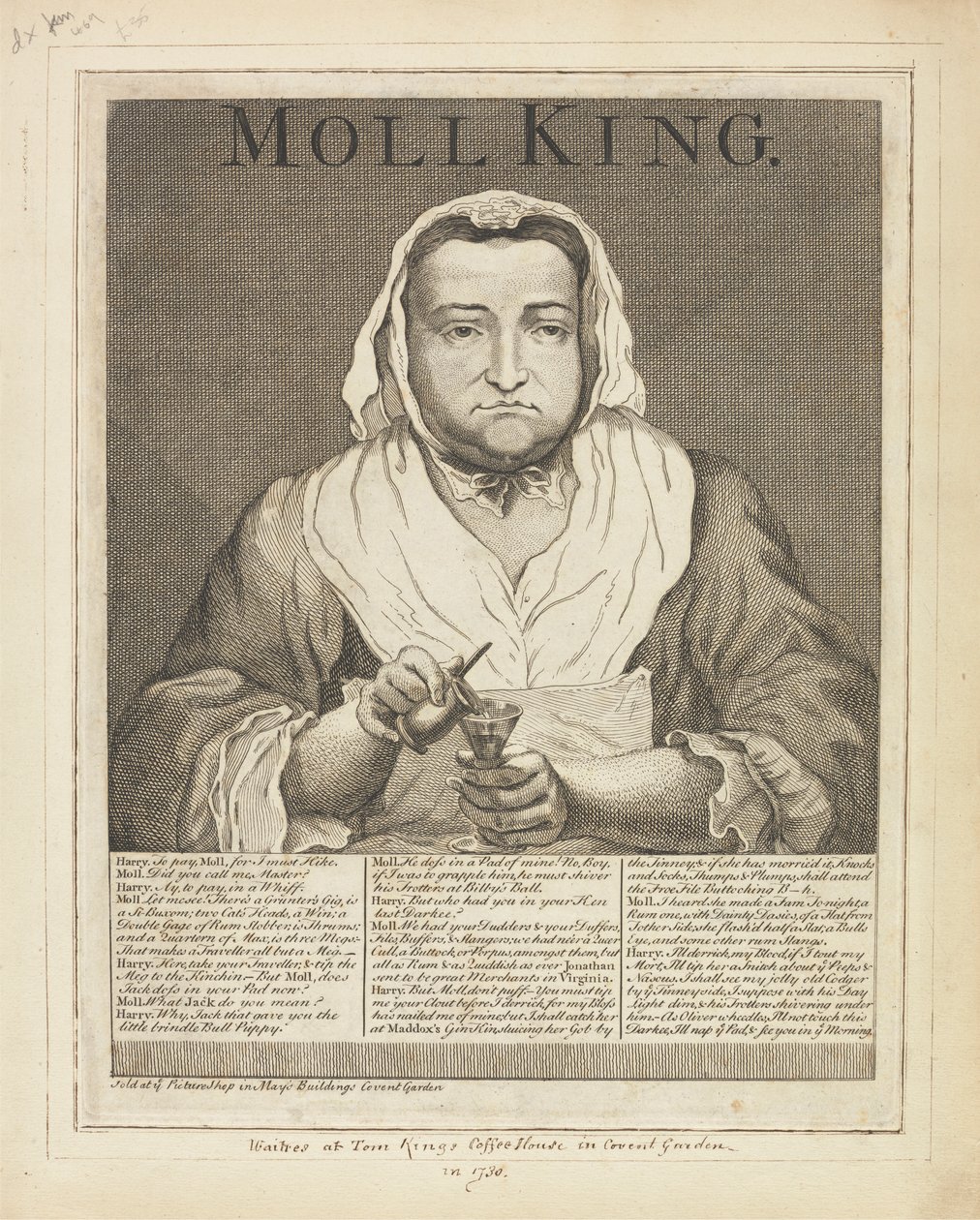 Moll King (Retrato grabado de la famosa dueña del King