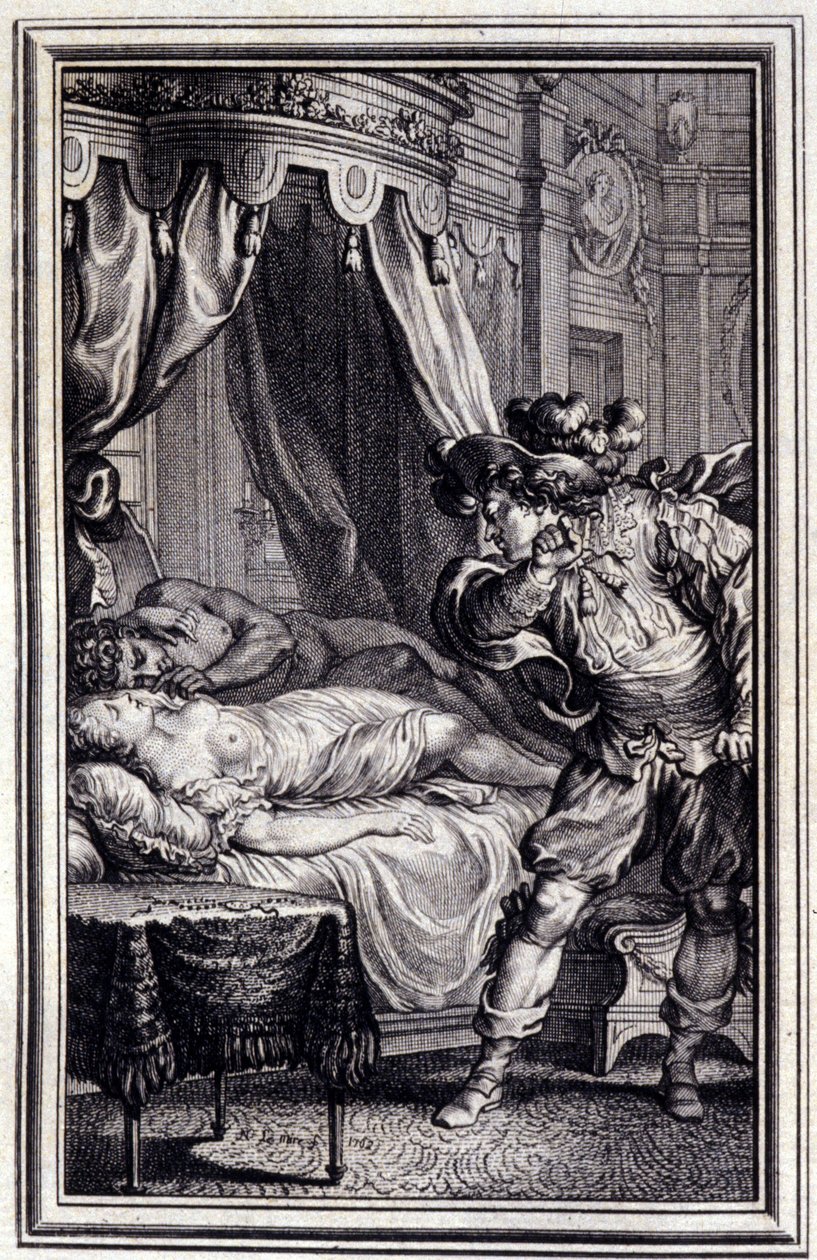 Mona Lisa - en "Cuentos y nuevas en verso" de Jean La Fontaine. 1762. de Unknown artist