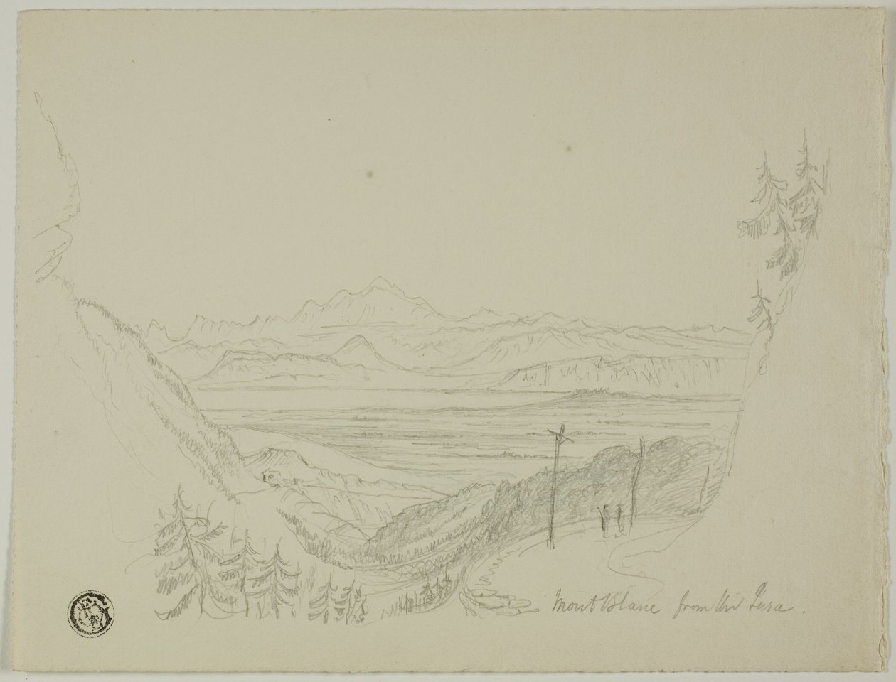 Mont Blanc desde el Jura de Unknown artist