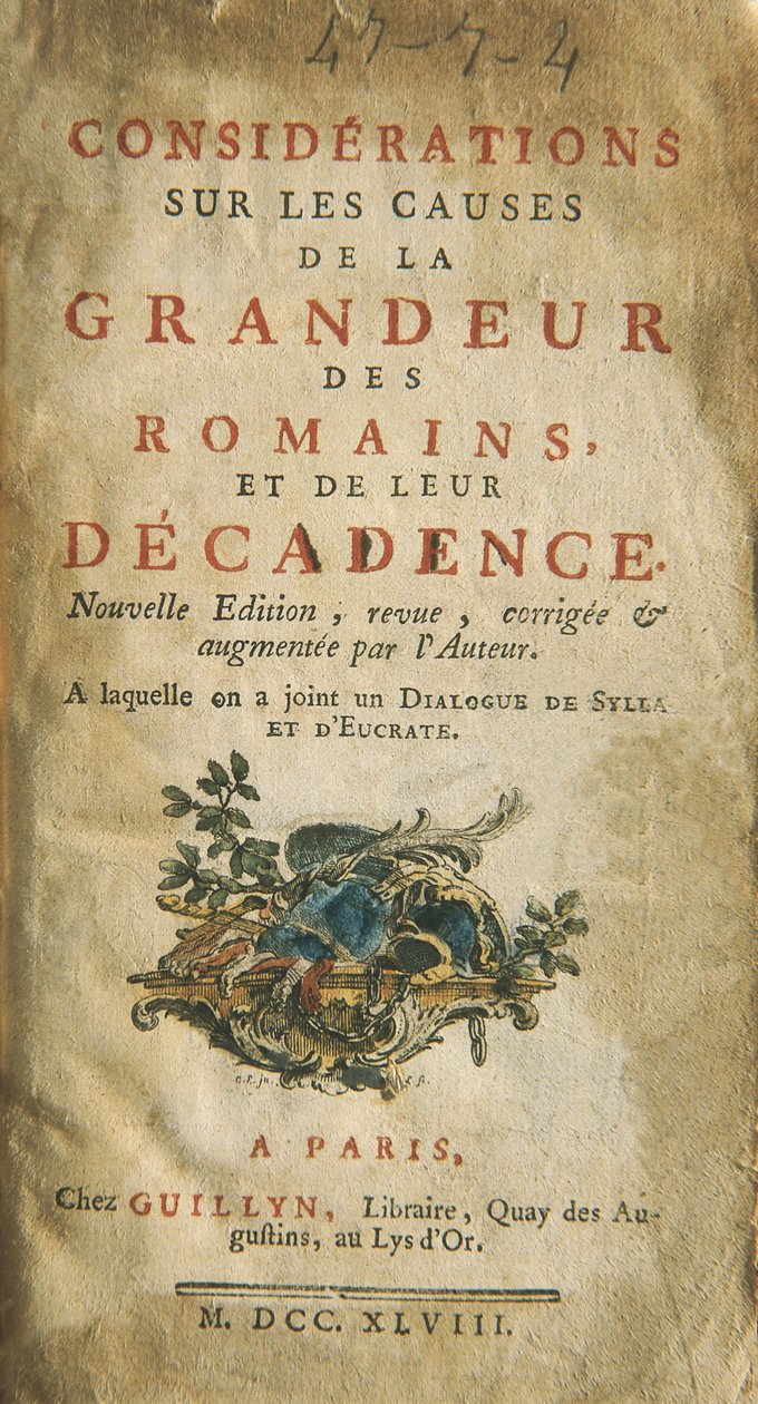 Montesquieu, Charles-Louis de Secondat, Barón de la Brede de Unknown artist