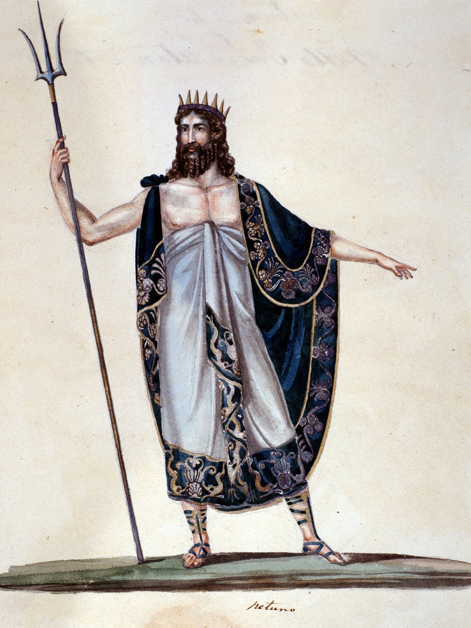 Neptuno - acuarela de Unknown artist