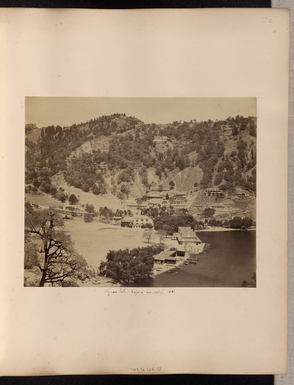 Nynee Tal, antes de Landslip, 1881 de Unknown artist