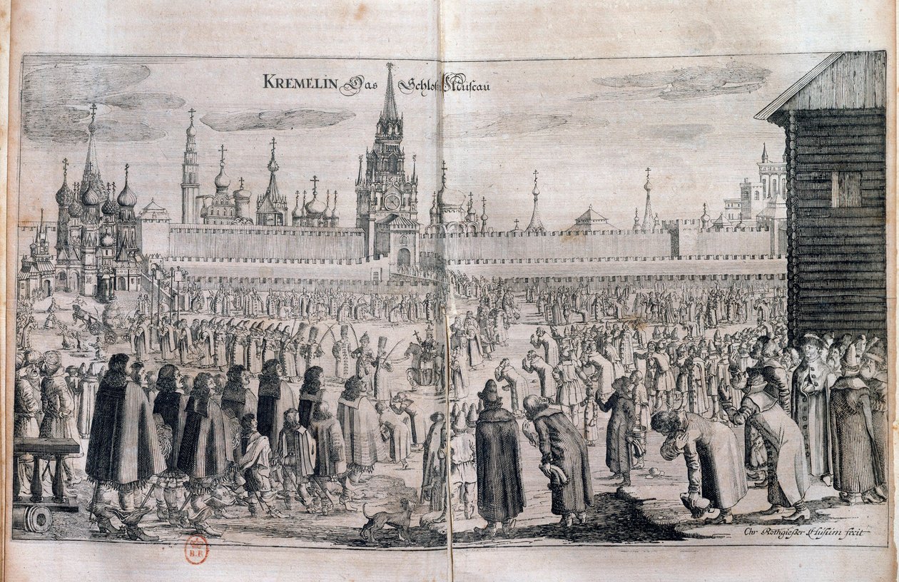 Ceremonia oficial con desfile en el Kremlin de Moscú de Unknown artist