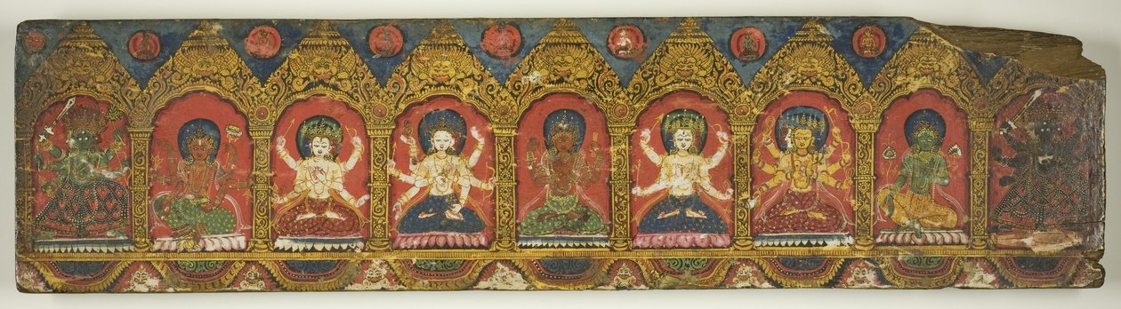 Uno de un par de amuletos mágicos (Dharani) Cubiertas de manuscritos de Unknown artist