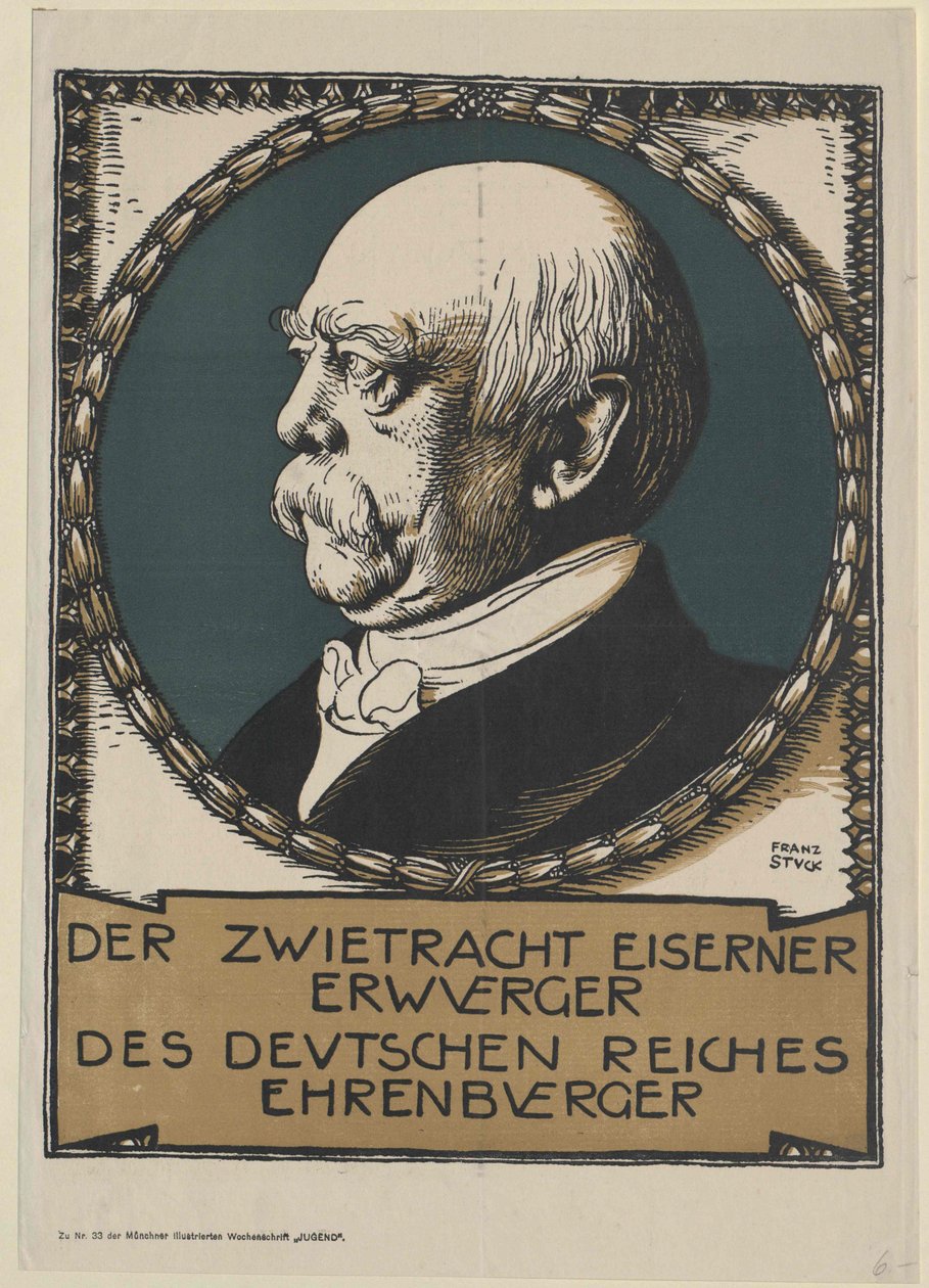 Otto Conde de Bismarck (imprimir) de Unknown artist