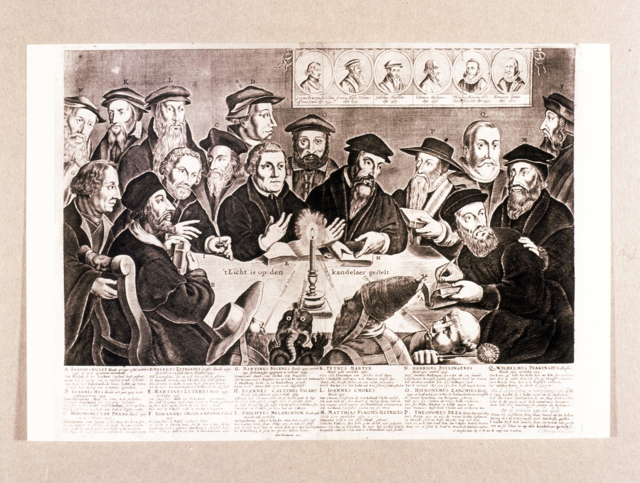 REFORMA PROTESTANTE: Lutero, Melanchton, Calvino, Zwinglio, etc. de Unknown artist