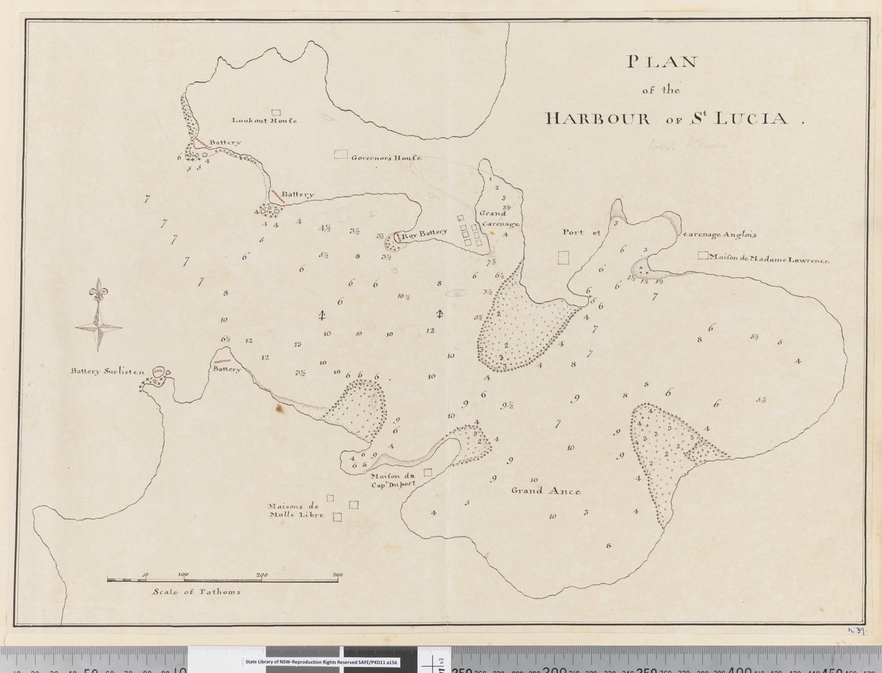 Página 37c Plano del puerto de Santa Lucía de Unknown artist