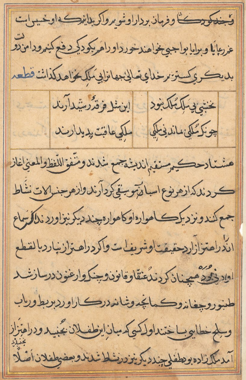 Página de Cuentos de un loro (Tuti-nama): página de texto de Unknown artist
