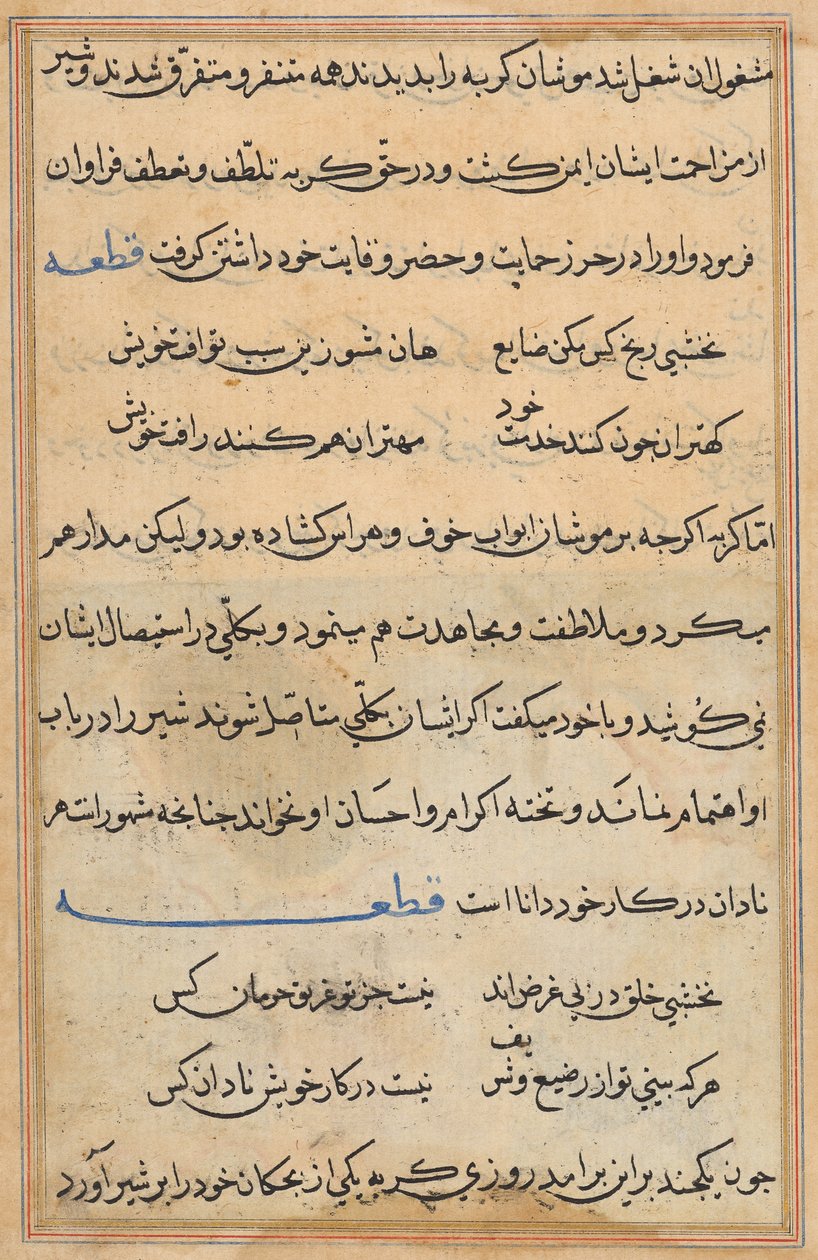 Página de Cuentos de un loro (Tuti-nama): página de texto de Unknown artist
