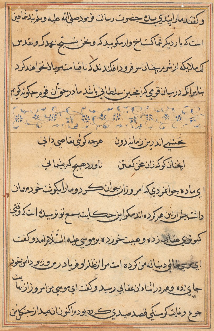 Página de los Cuentos de un Loro (Tuti-nama): página de texto de Unknown artist