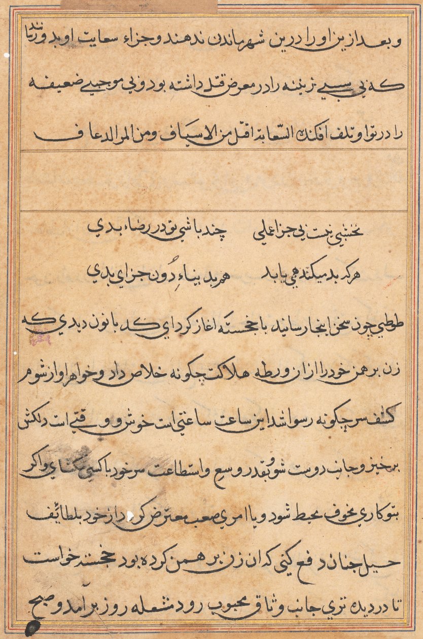 Página de Cuentos de un Loro (Tuti-nama): página de texto de Unknown artist