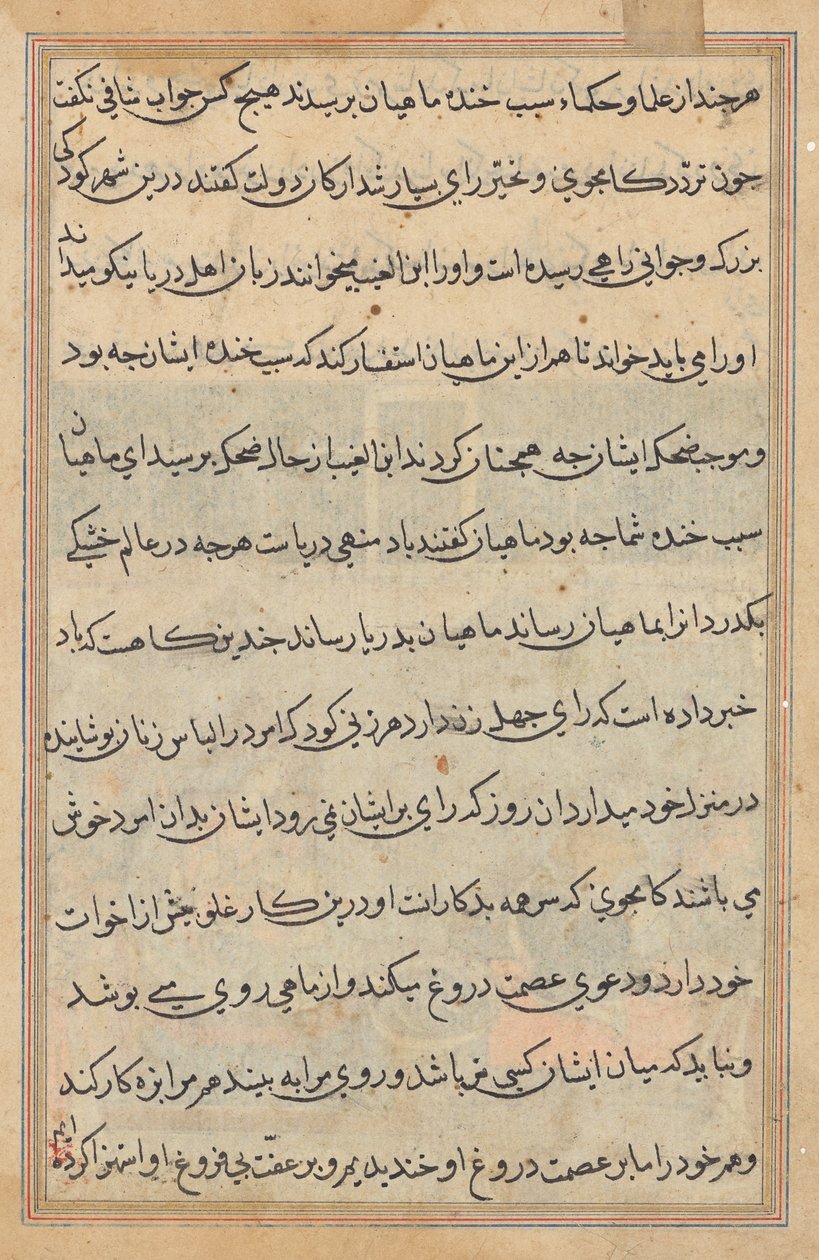 Página de Cuentos de un Loro (Tuti-nama): página de texto de Unknown artist
