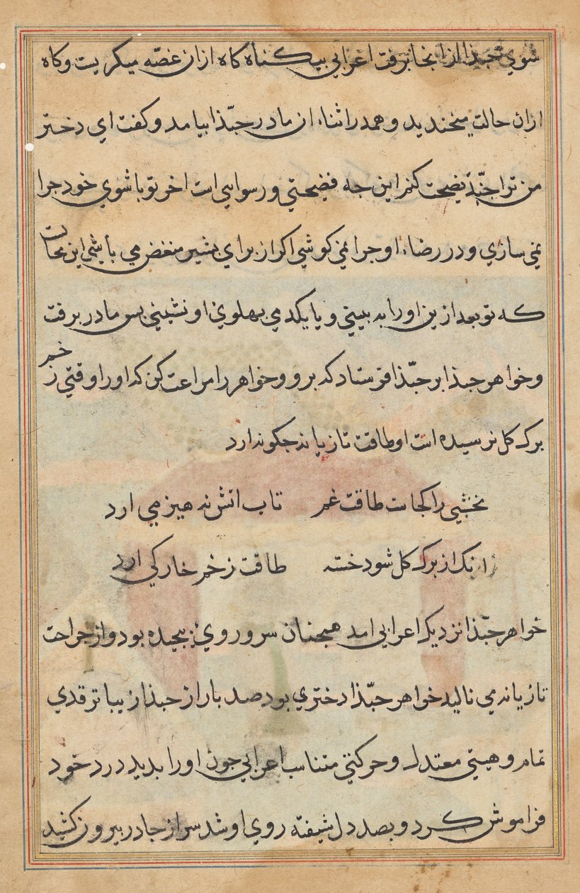 Página de Cuentos de un Loro (Tuti-nama): página de texto de Unknown artist