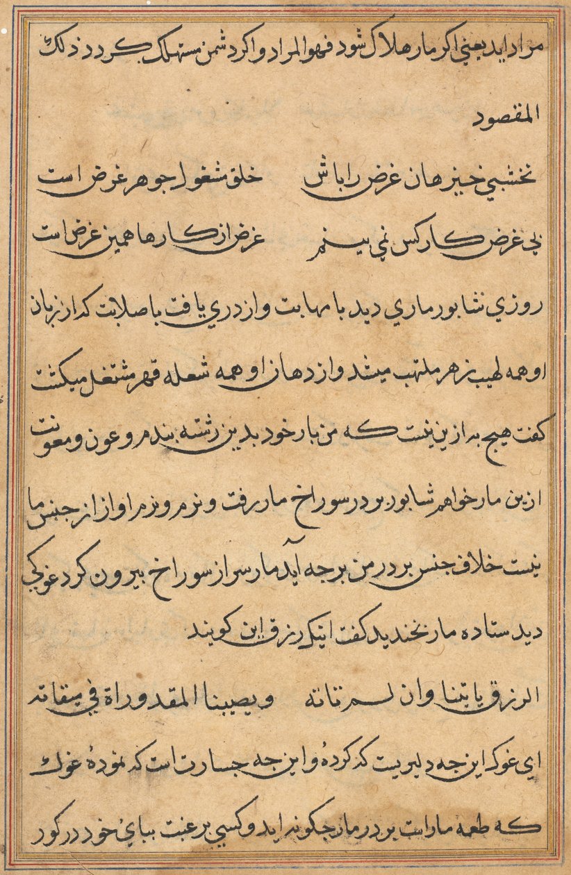Página de Cuentos de un Loro (Tuti-nama): página de texto de Unknown artist