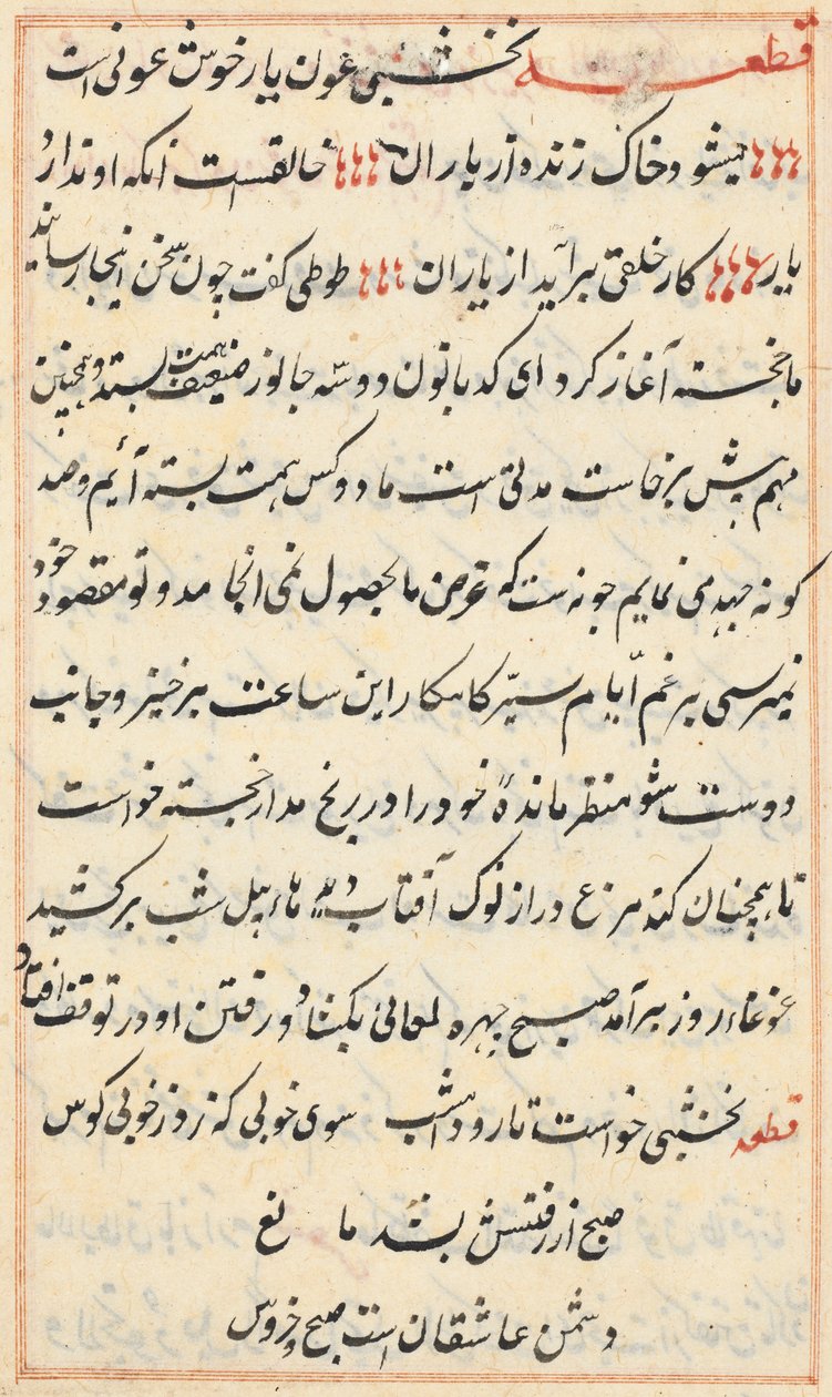 Página de Cuentos de un loro (Tuti-nama): página de texto de Unknown artist