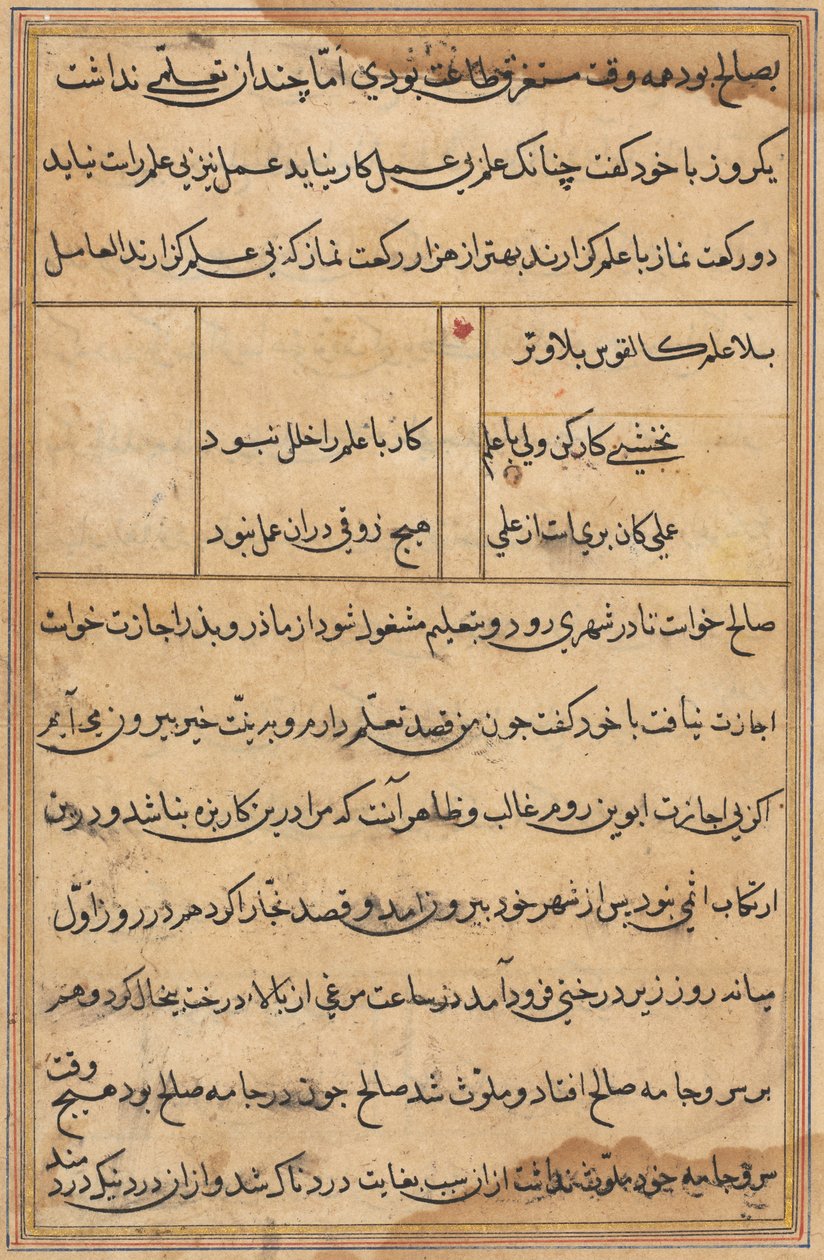 Página de Cuentos de un Loro (Tuti-nama): página de texto de Unknown artist