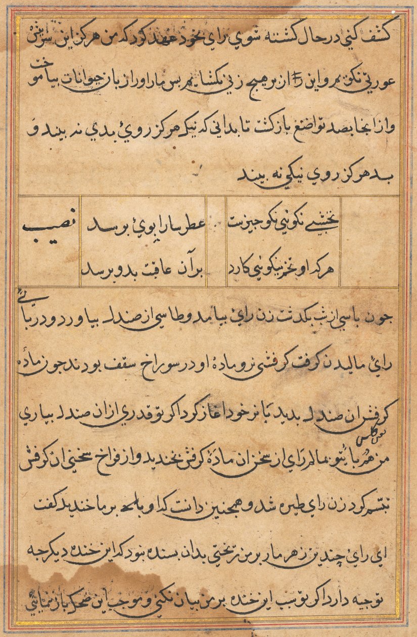 Página de Cuentos de un Loro (Tuti-nama): página de texto de Unknown artist