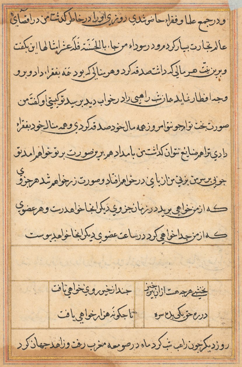Página de Cuentos de un Loro (Tuti-nama): página de texto de Unknown artist