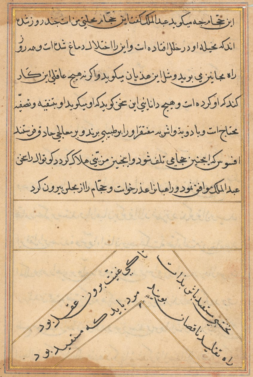 Página de Cuentos de un Loro (Tuti-nama): página de texto de Unknown artist