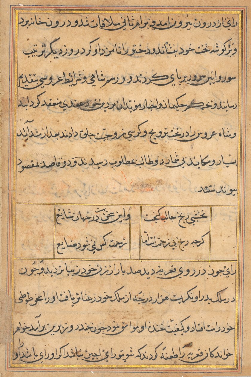 Página de Cuentos de un Loro (Tuti-nama): página de texto de Unknown artist