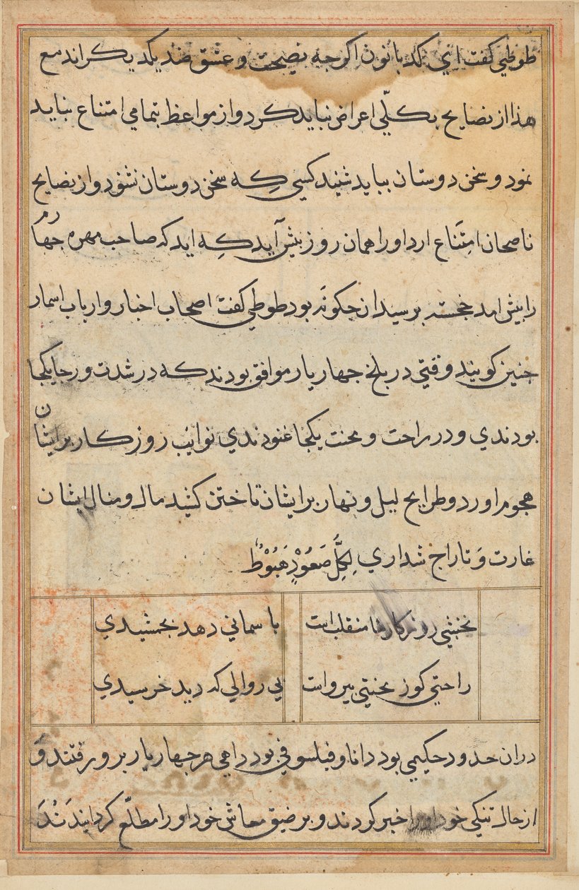 Página de Cuentos de un Loro (Tuti-nama): página de texto de Unknown artist