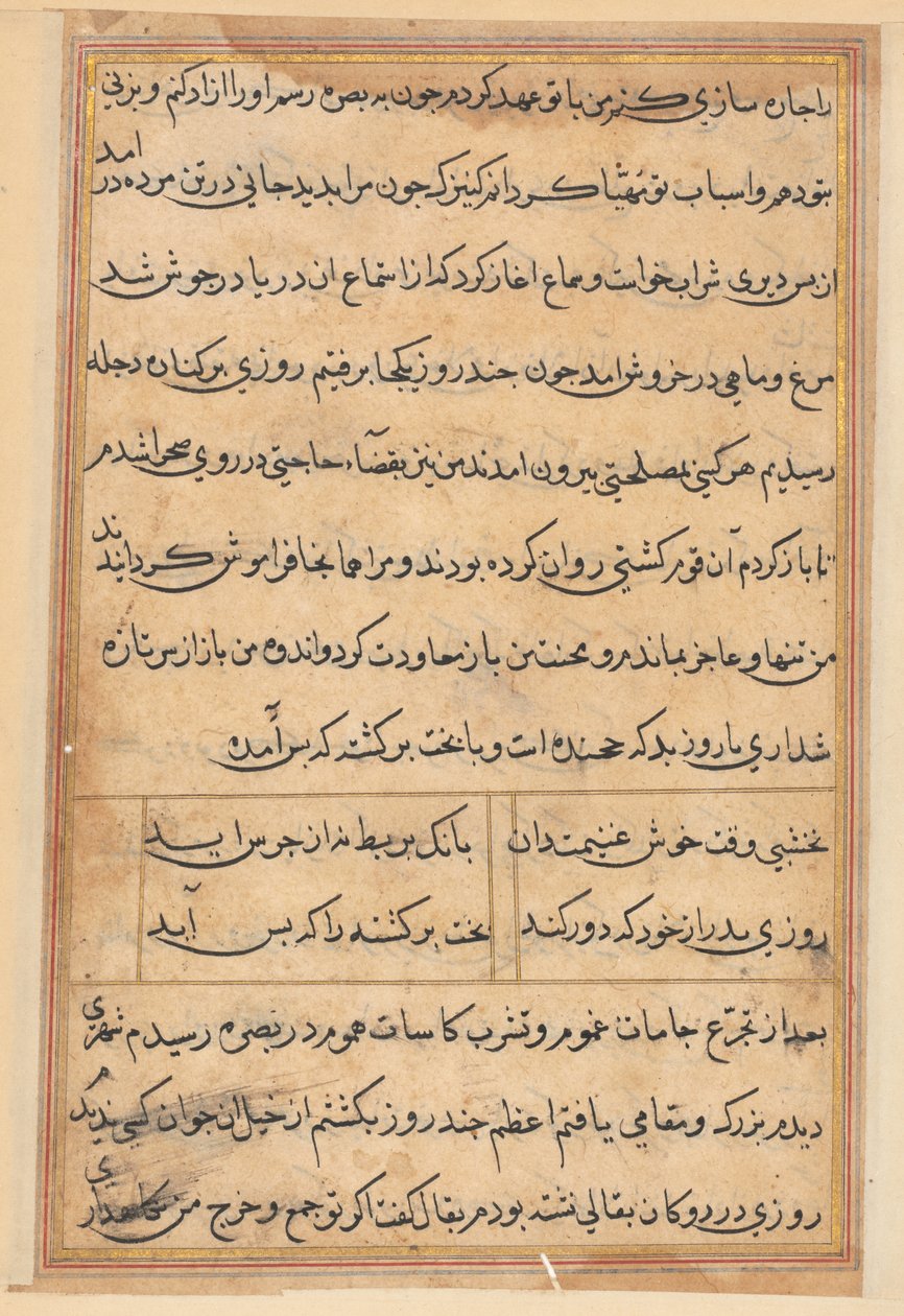 Página de Cuentos de un Loro (Tuti-nama): página de texto de Unknown artist