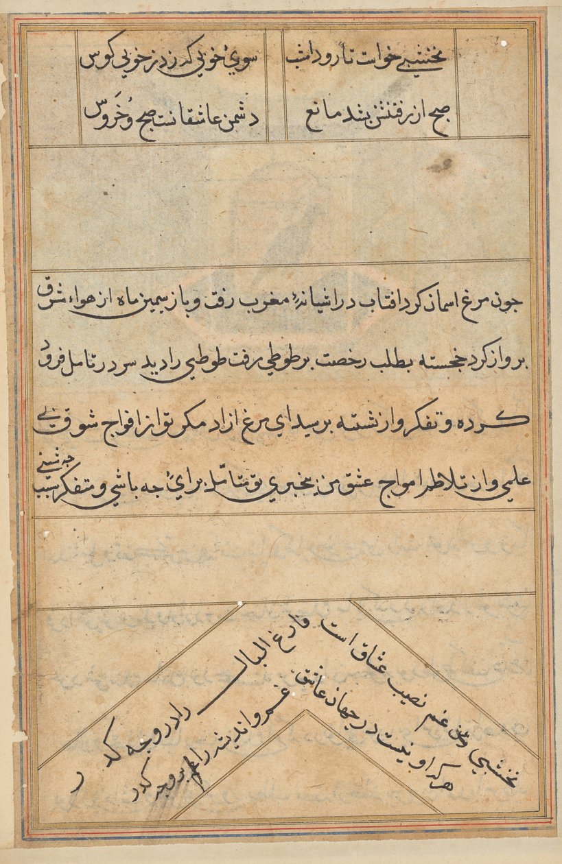 Página de Cuentos de un loro (Tuti-nama): página de texto de Unknown artist