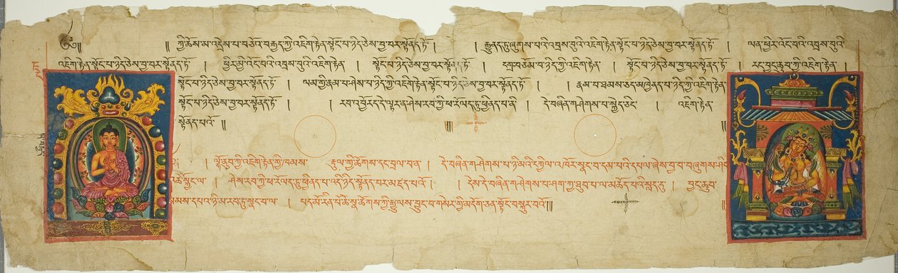 Página de un manuscrito budista de Unknown artist