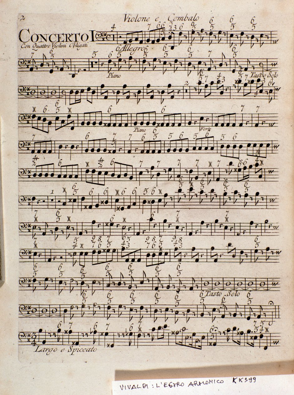 Página de partitura musical de L