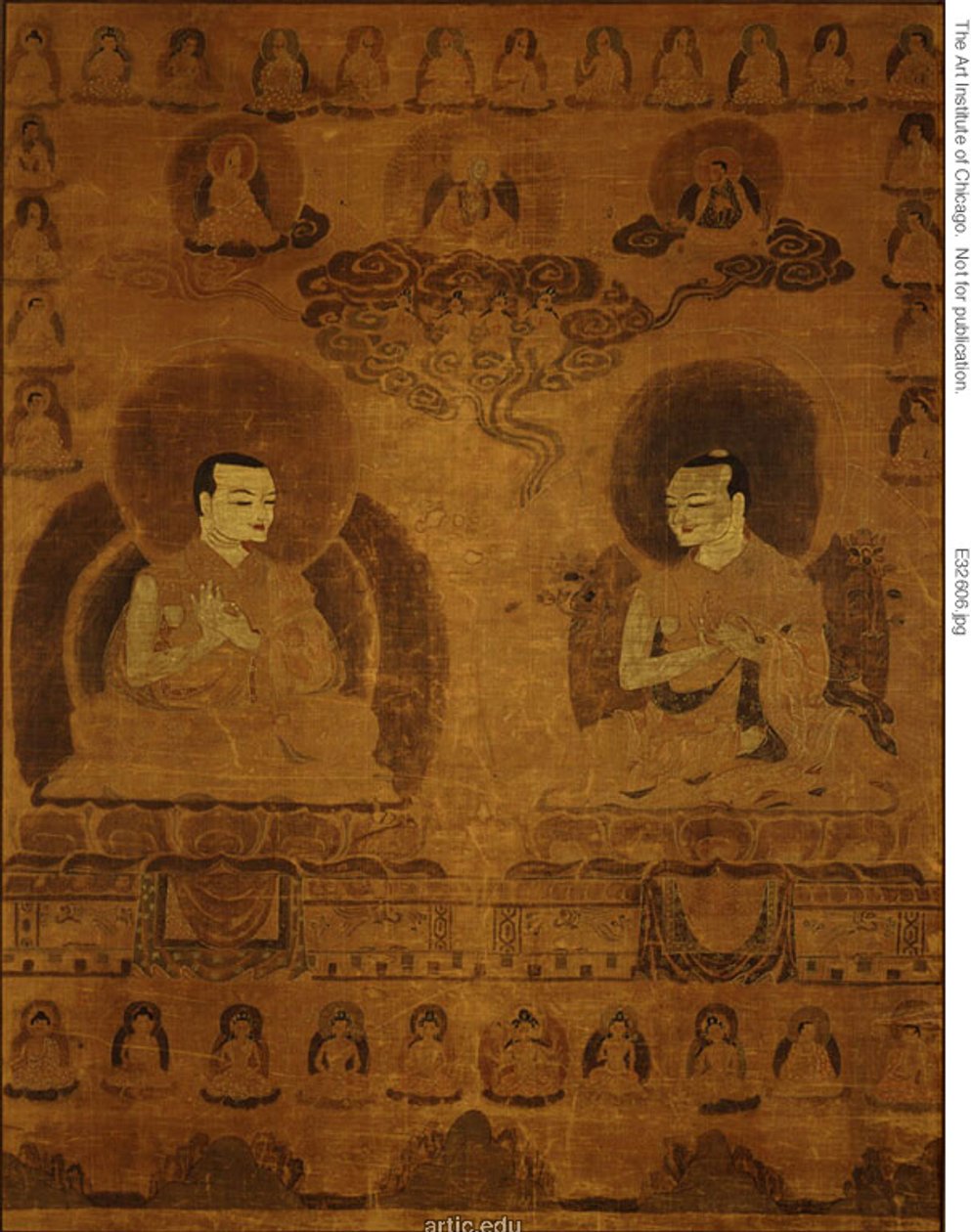 Estandarte pintado (Thangka) de los maestros del linaje Sakyapa de Unknown artist