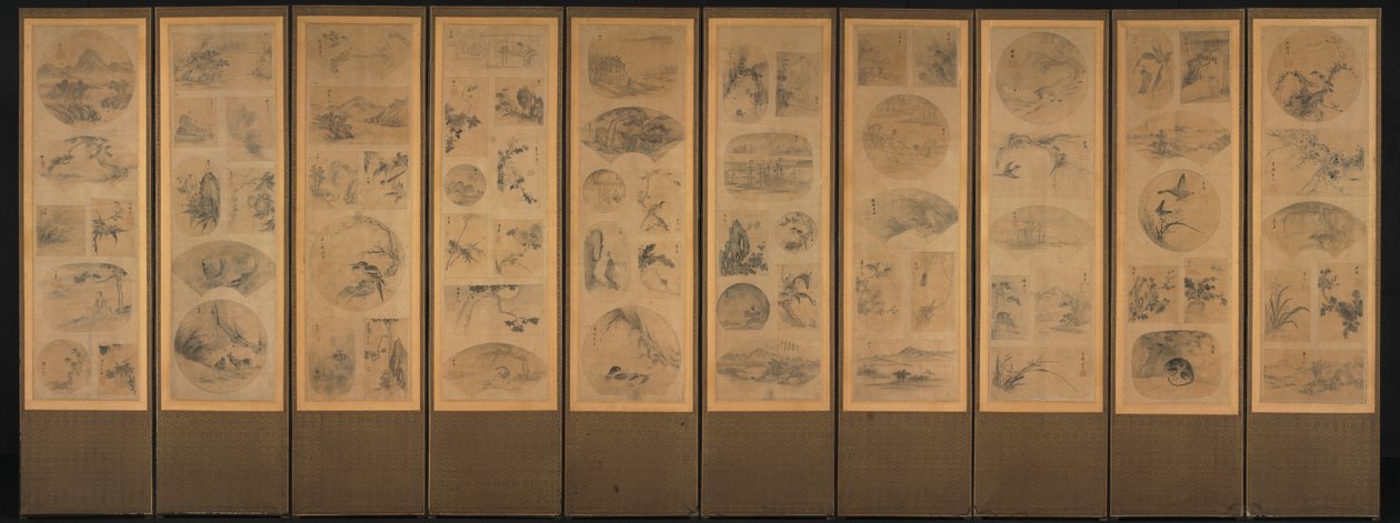 Painting of One Hundred Themes (obverse) de Unknown artist