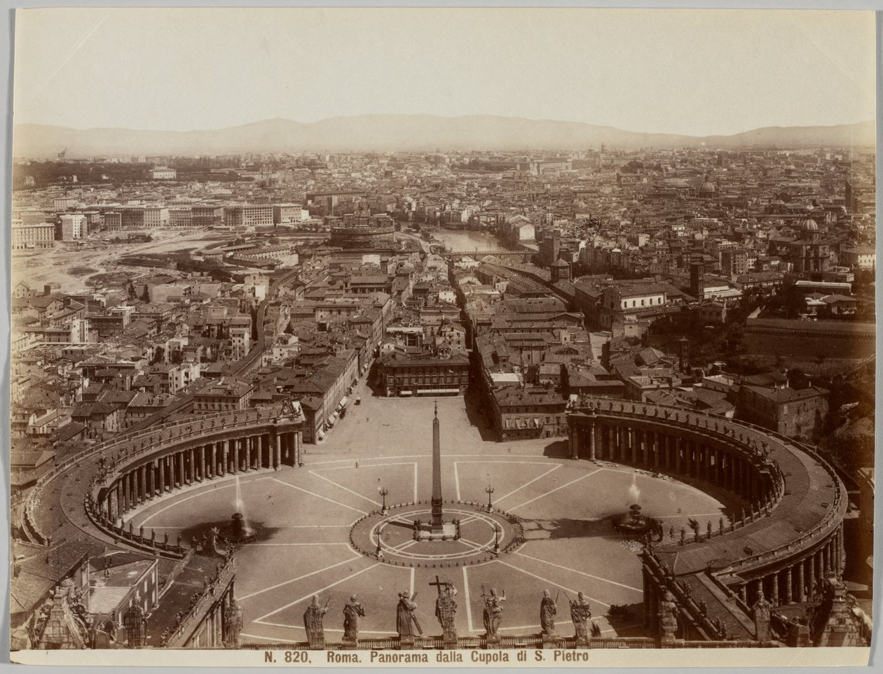 Panorama desde la Cúpula de San Pedro, Roma de Unknown artist