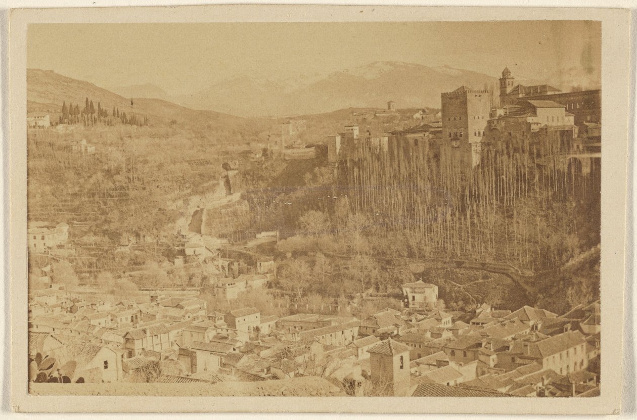 [Vista panorámica de la Alhambra, Granada, España]. de Unknown artist