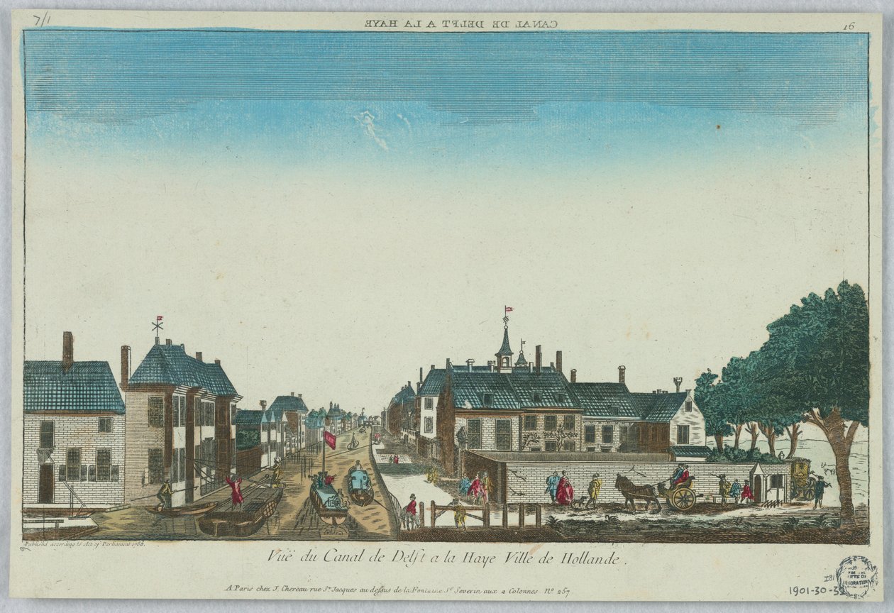 Peep-show, Vista del Canal de Delft en La Haya, Ciudad de Holanda, 16 de Unknown artist