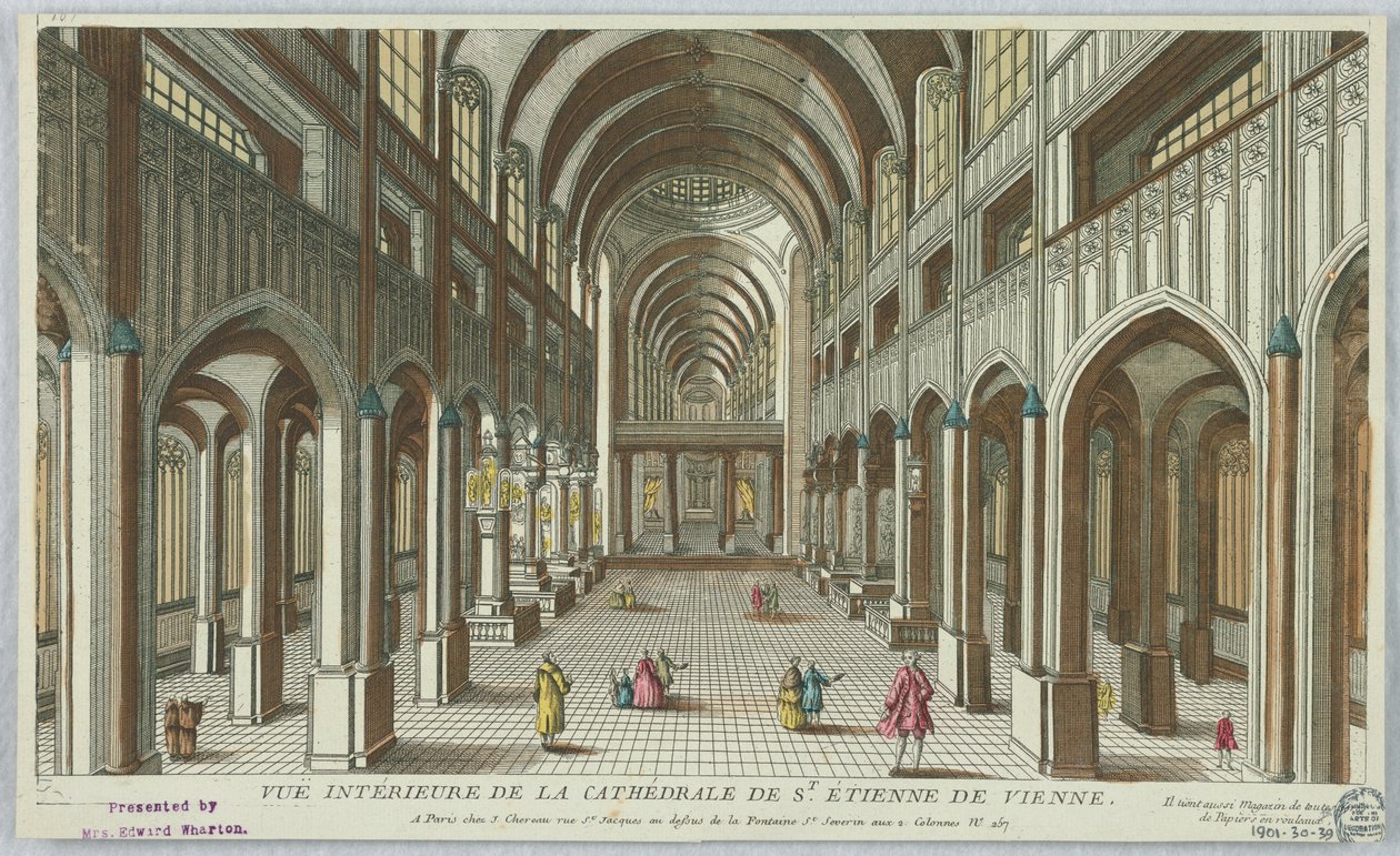 Vista interior de la Catedral de San Esteban de Viena de Unknown artist