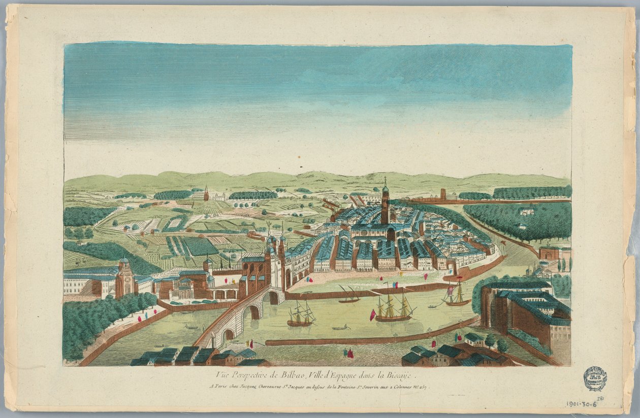 Vista de Bilbao, Ciudad de España en la Biscaya de Unknown artist