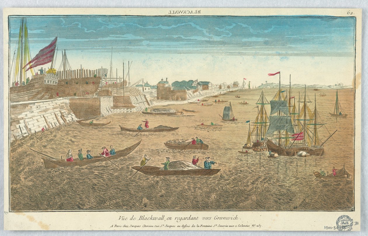 Peep-show, Vue de Blackwall, en Regardant Vers Greenwich, 62 de Unknown artist