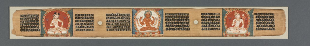 Perfección de la sabiduría en ocho mil líneas: Ashtasahasrika Prajnaparamita: Hoja decorada de Unknown artist