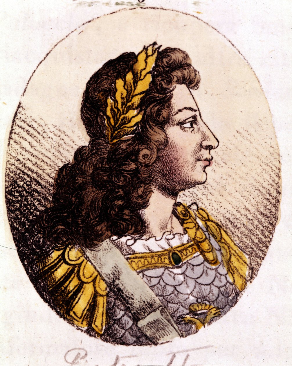 Pedro II (1715-1730). Emperador de Rusia (1727-1730). Grabado de principios del siglo XIX de Unknown artist