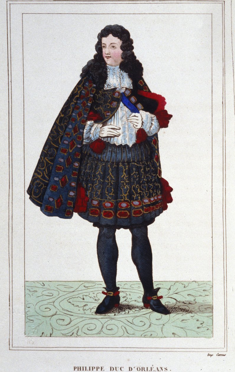 Felipe II, Duque de Orleans, Chartres, Valois, Nemours y Montpensier (1674-1723). Regente de Francia de 1715 a 1723. Grabado de 1830. de Unknown artist