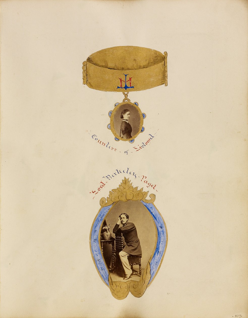 [Collage fotográfico con retratos de la Condesa de Listowel y Lord Berkeley Paget] de Unknown artist
