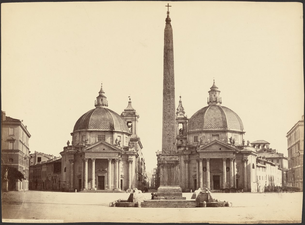 Piazza del Popolo tomada desde la Puerta (Roma) de Unknown artist