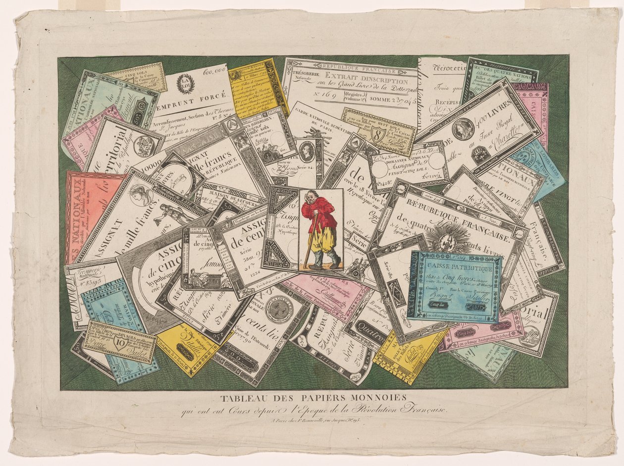 Picture of Revolutionary Assignats (Tableau des papiers monnoies qui ont eut cours depuis l