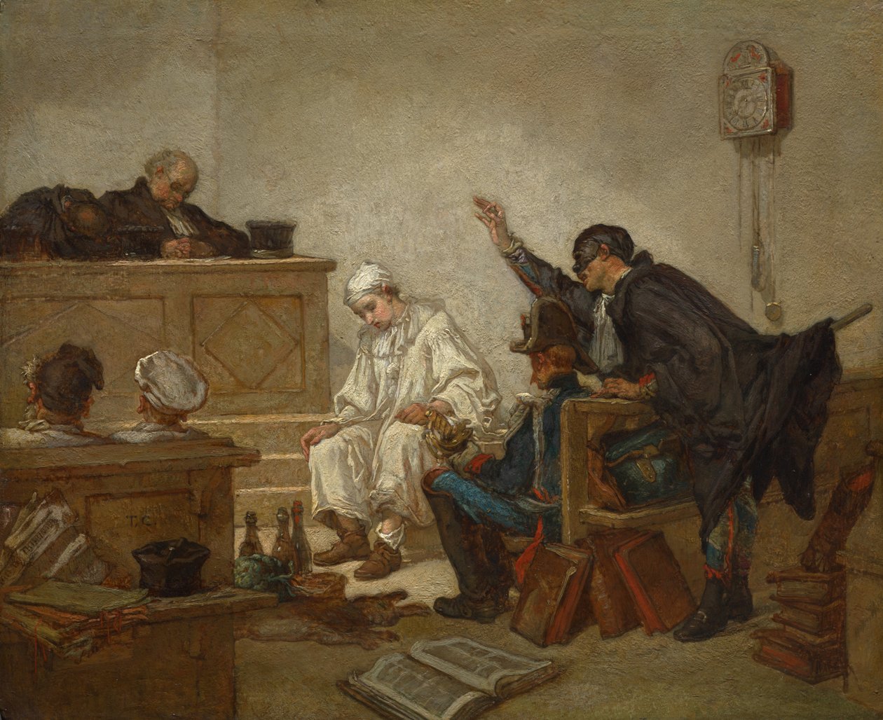 Pierrot in Criminal Court de Unknown artist