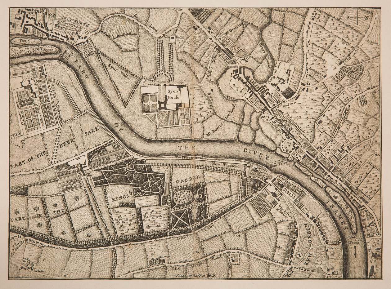 Plano de Richmond, Syon y Kew de Unknown artist