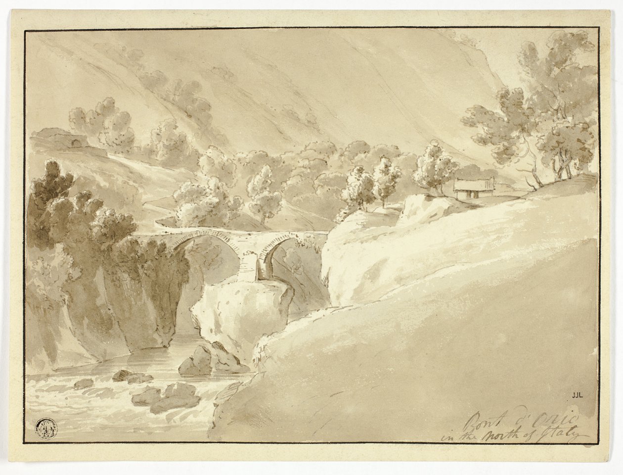 Puente de Orio en el norte de Italia de Unknown artist