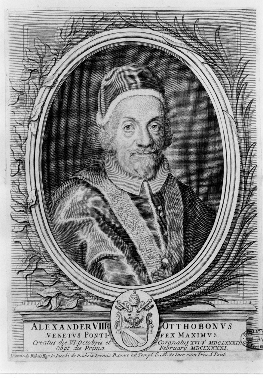 Papa Alejandro VIII (1610 - 1691) de Unknown artist