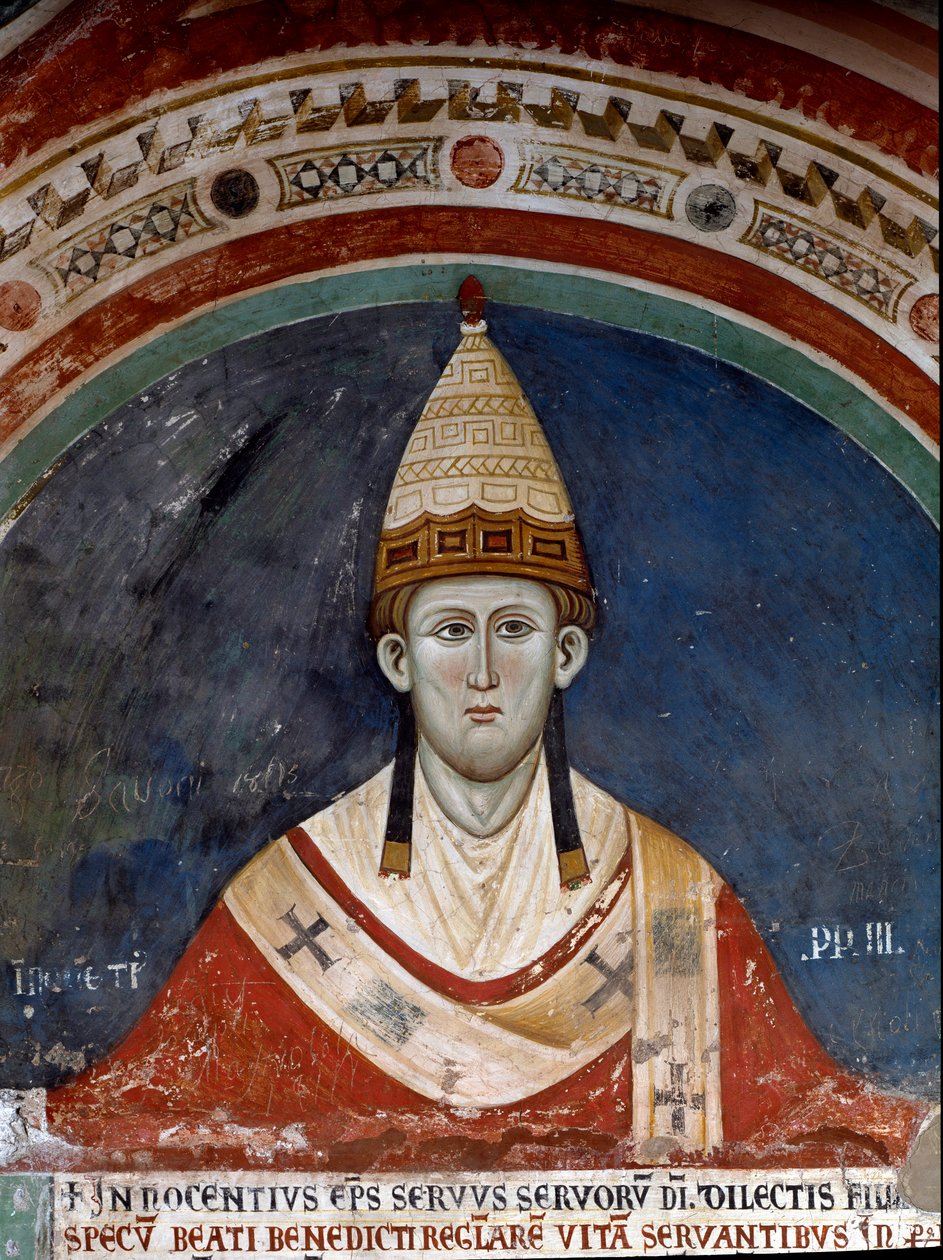 Papa Inocencio III (detalle) de Unknown artist
